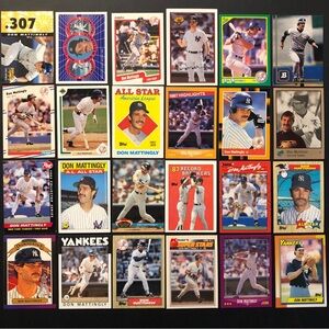 24 Don Mattingly baseball cards 1986 & up Topps Fleer Bowman New York Yankees